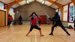 Longsword Sparring Esther vs Jordan [upl. by Bixby625]