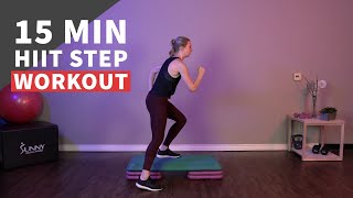 15 Min HIIT Step Workout for Beginners [upl. by Nylimaj834]