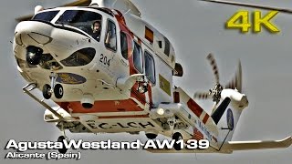 AgustaWestland AW139 Helicopter Close view 4K [upl. by Kirtap]