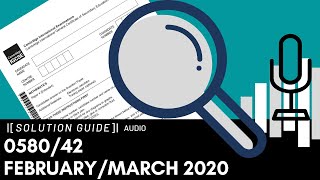 058042 FebruaryMarch 2020 Marking Scheme MS Audio Voiceover [upl. by Borchers]