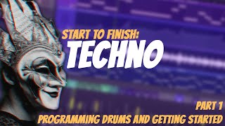 Start To Finish High Tech Minimal Techno  Part 1 Programing Drums and FX  FL Studio Tutorial [upl. by Ayanej]