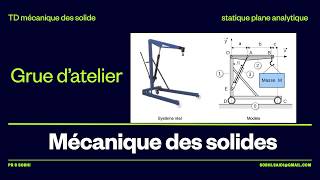 TD1statique plane Grue datelier [upl. by Eikcor282]