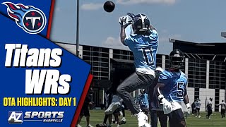 Calvin Ridley Hopkins Burks Titans WRs Day 1 OTA Highlights [upl. by Zanze298]