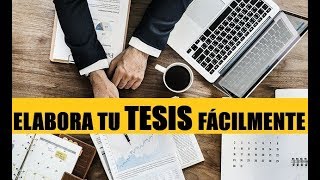 CÓMO HACER UNA TESIS FÁCILMENTE  ESTRUCTURA [upl. by Ellata]