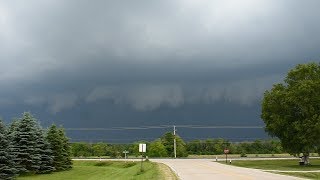 Very Intense Severe Thunderstorm  Damaging Squall Line in West Bend WI  62719 [upl. by Glover40]