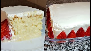 EASY TRES LECHES CAKE  How To Make Tres Leches Cake  Three Milks Cake Recipe [upl. by Attenoj]