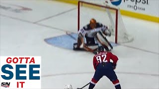 GOTTA SEE IT Evgeny Kuznetsov Shows Off Insane StickHandling And Tucks It Past Ryan Miller [upl. by Dnarud]