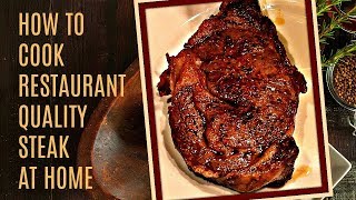 How To Cook A Perfect Steak  In The Oven And Pan Seared On The Stove  Easy to Make Recipe [upl. by Annekam]