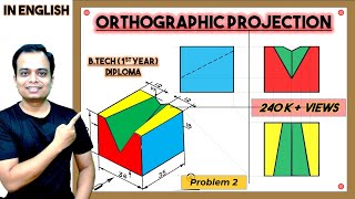 Orthographic ProjectionProblem 2 [upl. by Alegnave]