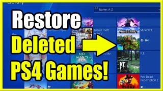 How to RESTORE Deleted PS4 Games in Library Find Online Download List [upl. by Lajib832]