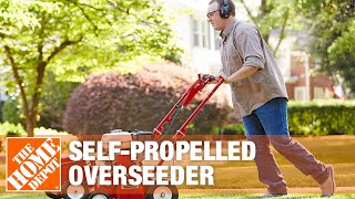 Classen SelfPropelled Overseeder Rental  The Home Depot [upl. by Leinto]