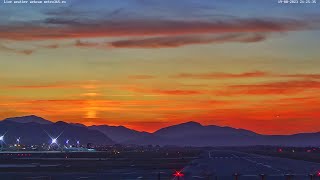 Sunset at Airport Málaga  Costa del Sol 🛩 AGPLEMG SPAIN [upl. by Tiphany]