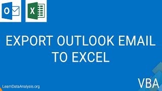 Export Outlook Emails Info To Excel Using VBA  Outlook VBA [upl. by Steen447]