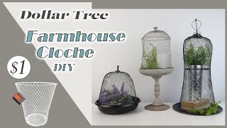 Dollar Tree DIY Farmhouse Cloche [upl. by Nwadal]