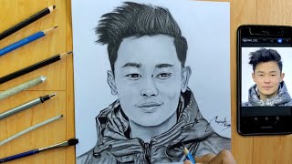 Drawing Rajkumar Thapa Magar  💥 [upl. by Rustice]