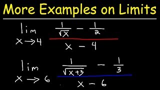 Evaluating Limits With Fractions and Square Roots [upl. by Shutz]