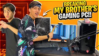 Breaking My Brothers 3 Lakh Gaming Pc Epic Reaction😂 Crying Moment  As Gaming  Garena Free Fire [upl. by Annez]