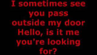 LIONEL RICHIE  HELLO LYRICS [upl. by Leontyne]