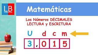 Los Números DECIMALES LECTURA y ESCRITURA ✔👩‍🏫 PRIMARIA [upl. by Adnolaj]