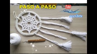 Atrapasueños crochet pequeño Tutorial [upl. by Rowley767]