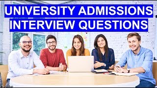 UNIVERSITY INTERVIEW Questions and Answers PASS Your Uni Admissions Interview [upl. by Anayik]