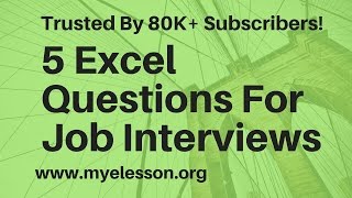 5 Excel Questions Asked in Job Interviews ☑️ [upl. by Spiros]