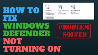 How to Fix Windows Defender Not Turning On [upl. by Ennylhsa750]