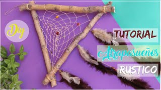 Como hacer un ATRAPASUEÑOS triangular Rustico 🪶 DIY DREAMCATCHER [upl. by Enyaw]