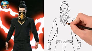 DRAWING ANKUSH FF BUNDLE SKIN FREE FIRE  HOW TO DRAW ANKUSH FF  Gambar Free fire [upl. by Barri]