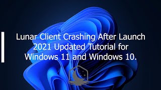 Updated  Lunar Client Crashing After Launch Fix  2024 [upl. by Artkele]