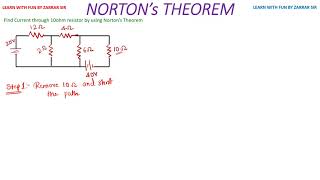 NORTON THEOREM within 10 min with only 3 steps [upl. by Ahsekram639]