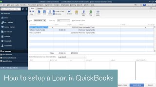 How to setup a Loan in QuickBooks [upl. by Holman]