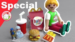 Playmobil deutsch  Pimp my PLAYMOBIL  McDonalds Happy Meal  DIY für Kinder  Familie Hauser [upl. by Remark]