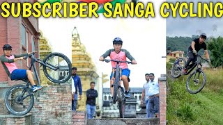 SUBSCRIBER SANGA CYCLING RIDE GAKO  rajkumarthapamagar32  MOUNTAIN BIKING NEPAL [upl. by Assyral]