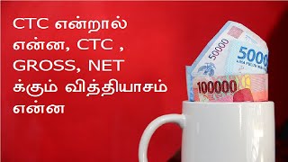 CTC Gross Salary Net salary Explained in TamilKnow the difference between three [upl. by Rubbico]