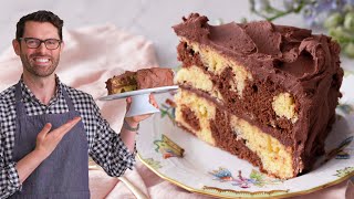 Easy Marble Cake Recipe  Preppy Kitchen [upl. by Llenel]