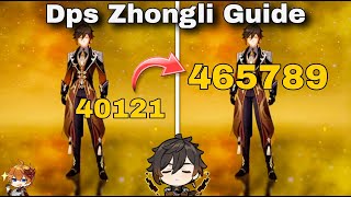 Dps Zhongli Guide  Genshin Impact [upl. by Mcmahon]