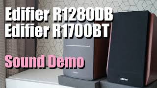 Edifier R1280DB vs Edifier R1700BT  Sound Demo w Bass Test [upl. by Micro706]