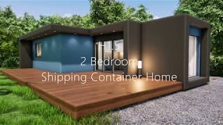 Affordable 2 Bedroom shipping container home design Walk through [upl. by Miguelita507]