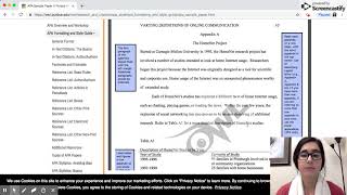 How to Create an Appendix Using APA Formatting [upl. by Barayon964]