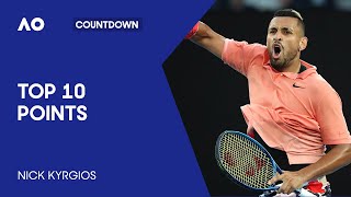 Nick Kyrgios Top 10 Points  Australian Open [upl. by Coleville]