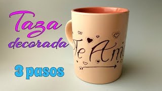 Cómo DECORAR TAZAS en 3 PASOS [upl. by Ylsel]