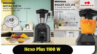 HAVELLS Hexo Plus Mixer Grinder 1100 W  Hexo Mixer Grinder [upl. by Natehc]