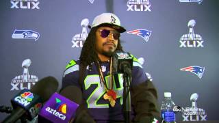 Marshawn Lynch Press Interview You Know Why Im Here [upl. by Krug]