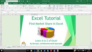 Calculating Market Share in Excel [upl. by Tinya]