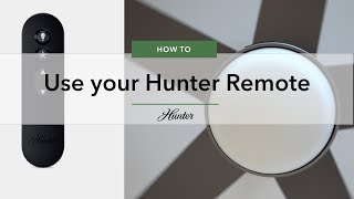 How To use your Hunter Ceiling Fan Remote [upl. by Kosaka114]