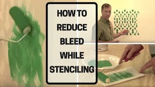 How To Reduce Bleed While Stenciling [upl. by Britt]