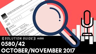 058042 October November 2017 Marking Scheme MS Audio Voice Over [upl. by Godfrey]