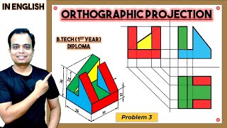 Orthographic ProjectionProblem 3 [upl. by Etnauq358]