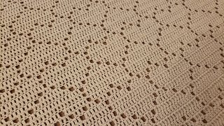 Part 1  Tesselated Hearts Filet Blanket Crochet Tutorial [upl. by Oren]